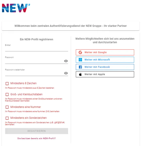 Registrierung-Konzession Konzession