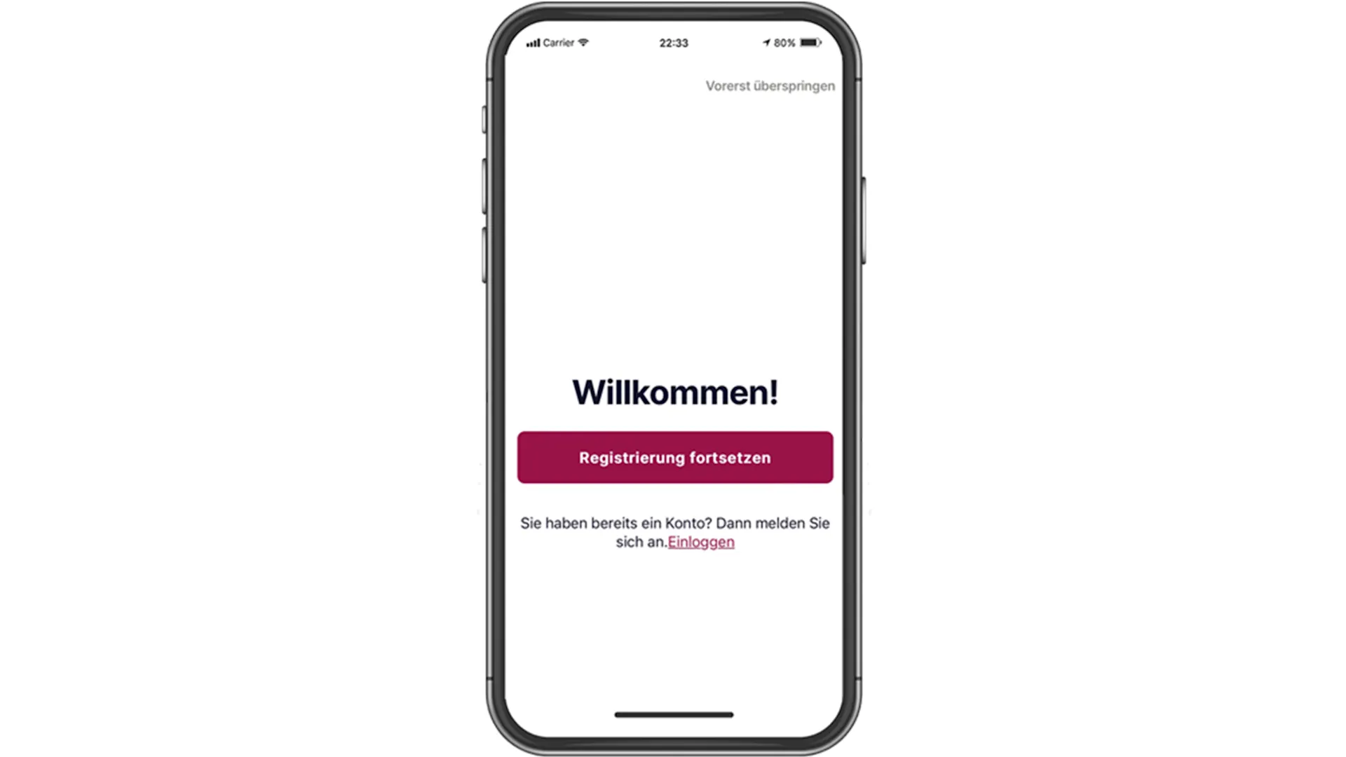 Registrierung Schritt2 Bildliche Darstellung der Registrierung für die App Easy Charging Quality.