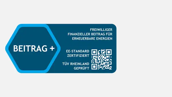 Freiwilliger finazieller Beitrag für erneuerbare Energie mit dem BEITRAG +