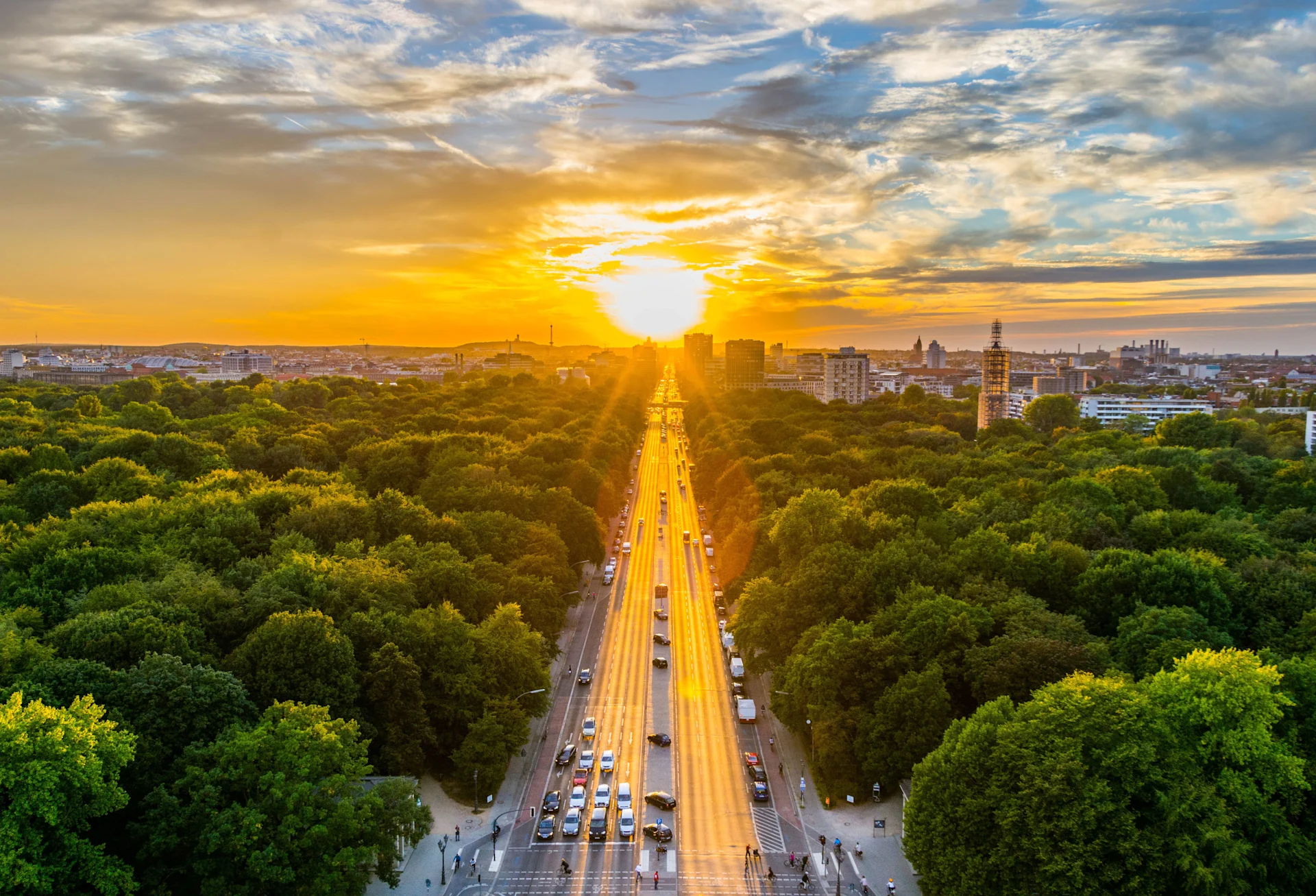 Luftaufnahme des Tiergarten Berlin