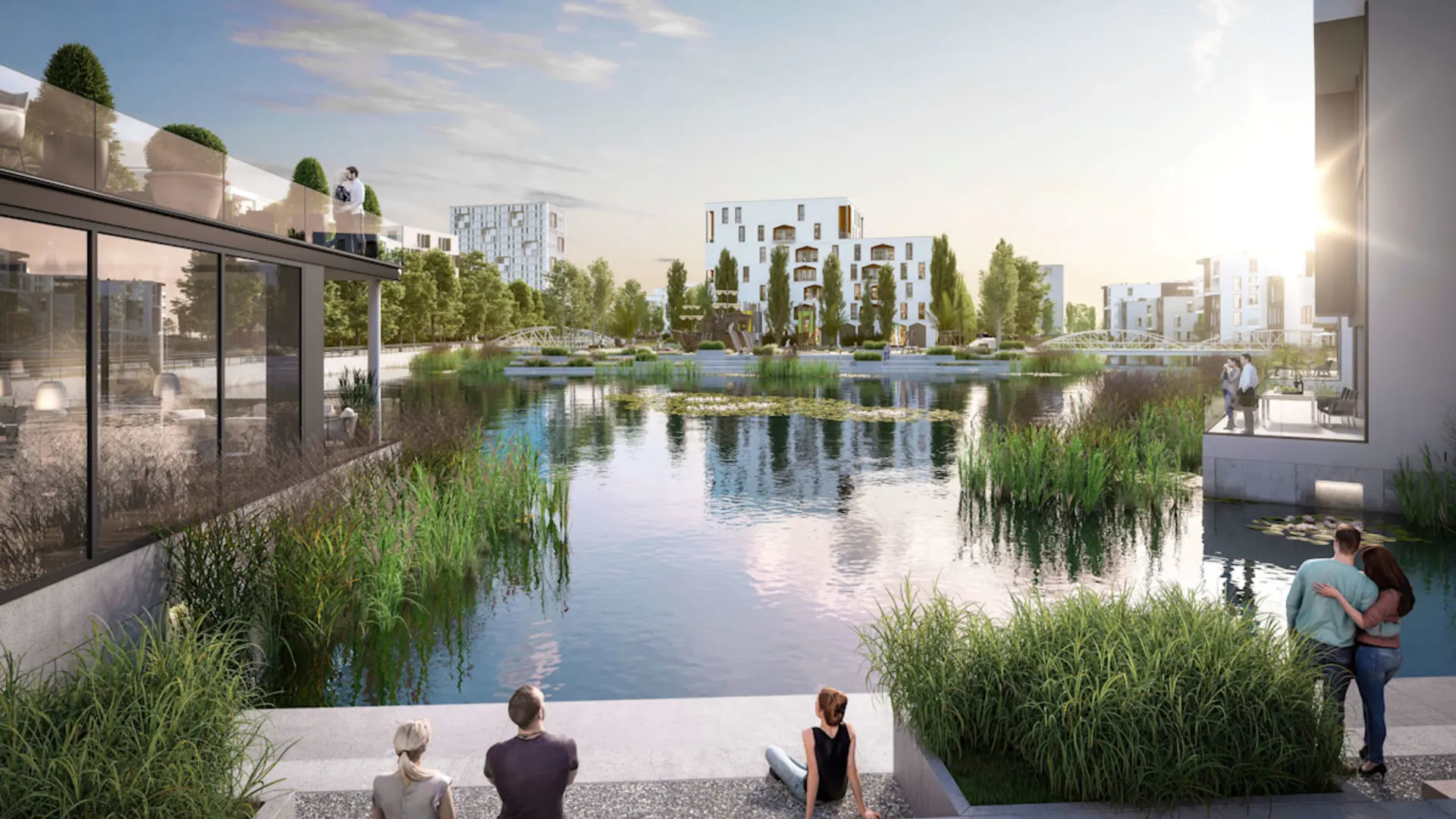 Seestadt Entwurf der Seestadt Mönchengladbach.