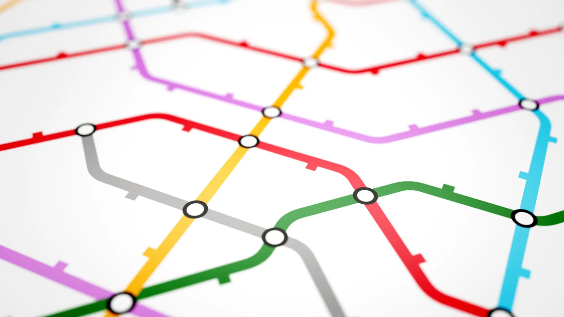 Liniennetzplan Stilisierte Ansicht eines Lininenetzplans.