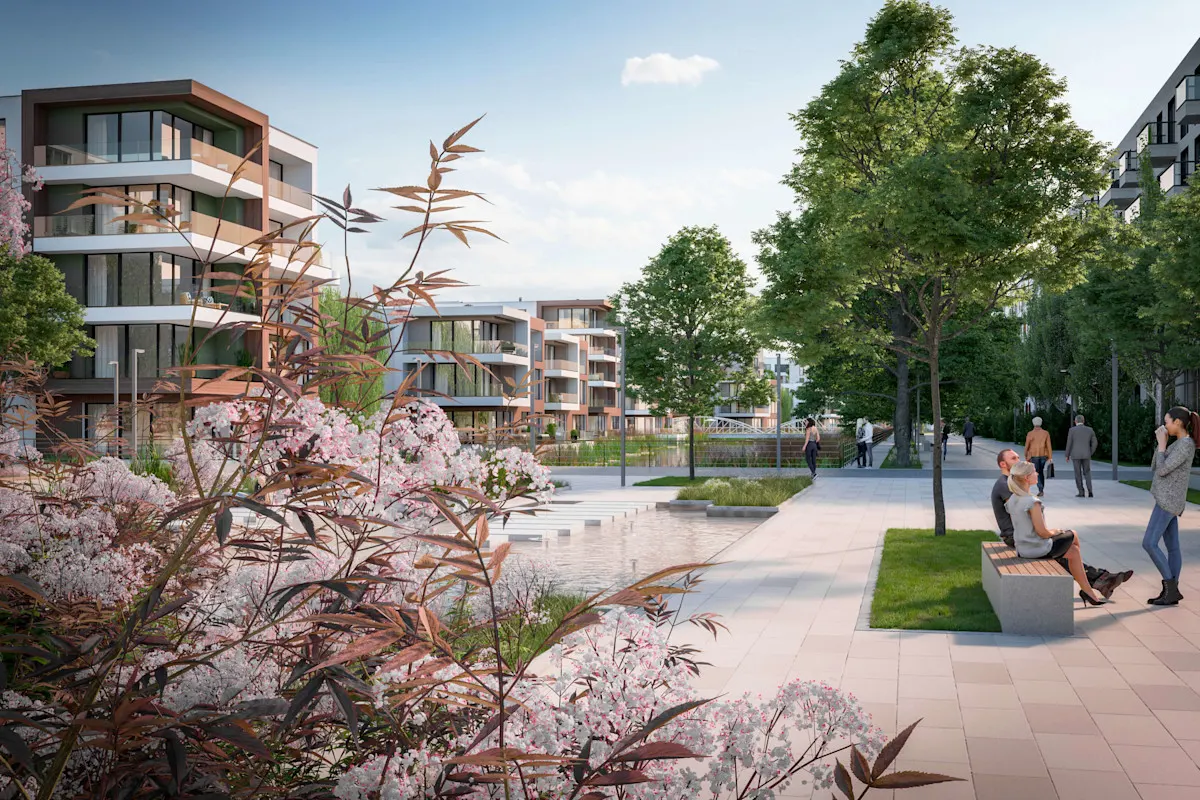 Entwurf der Seestadt Mönchengladbach.