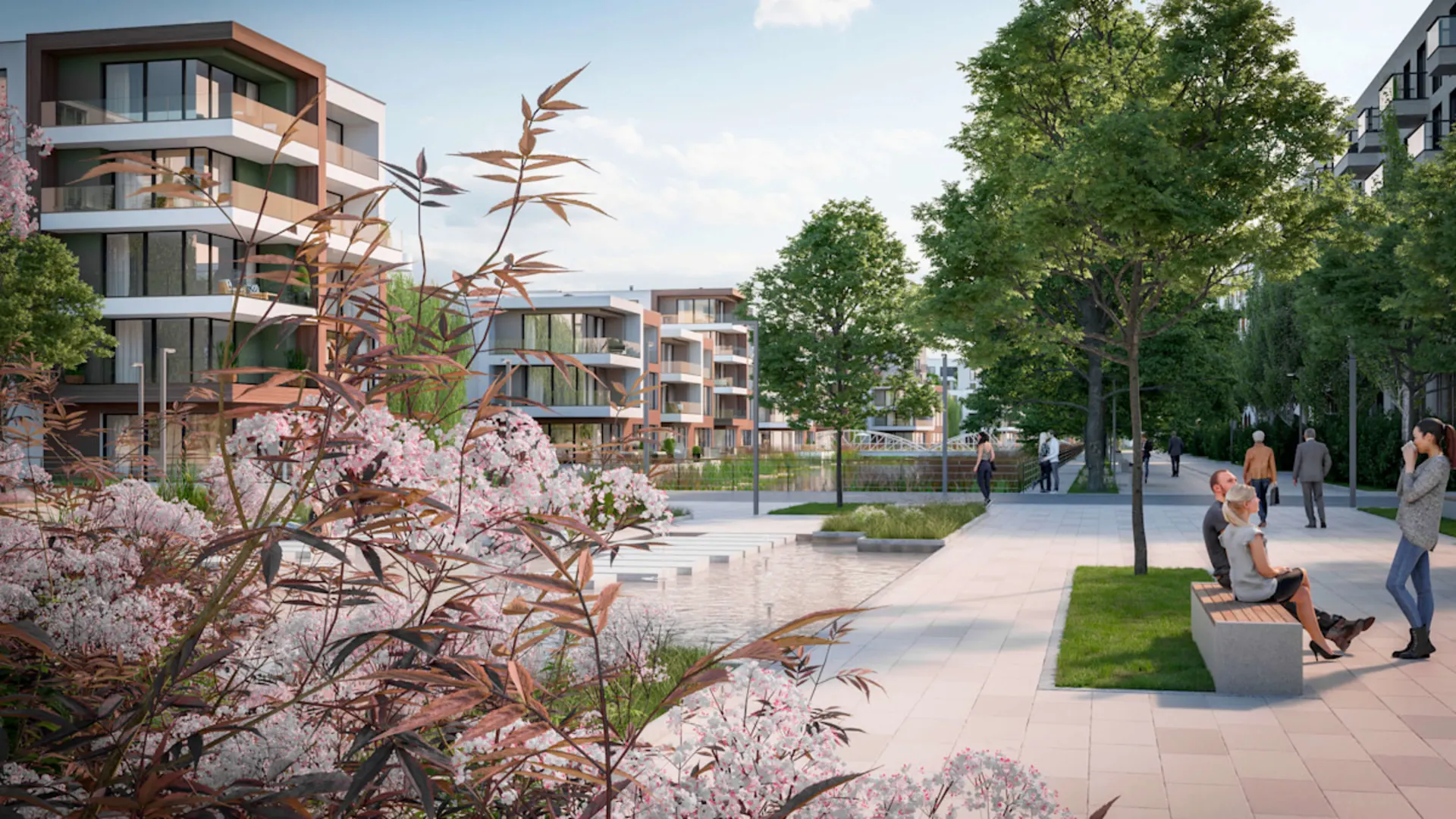 Seestadt Entwurf der Seestadt Mönchengladbach.