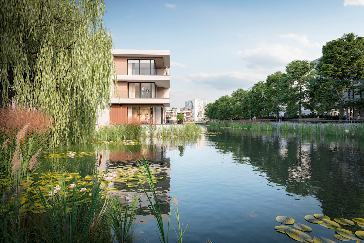 Entwurf der Seestadt Mönchengladbach.