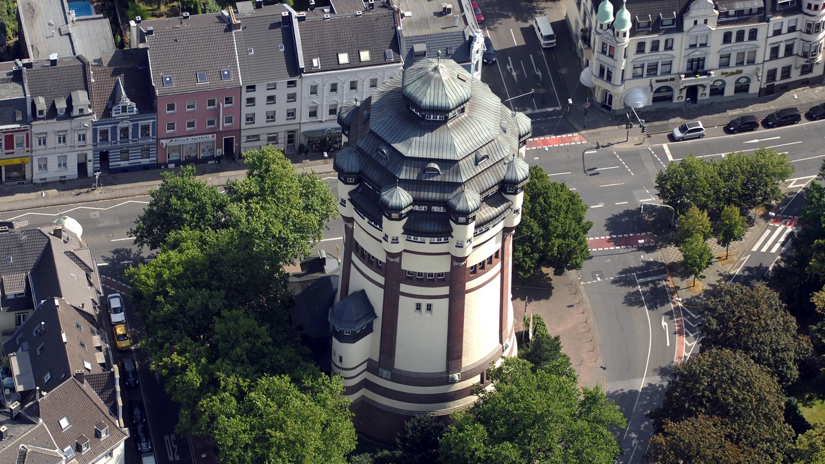 Luftaufnahme des Wasserturm Viersener Straße